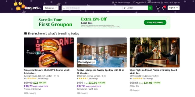 Groupon.co.uk Promo Codes for December 2025