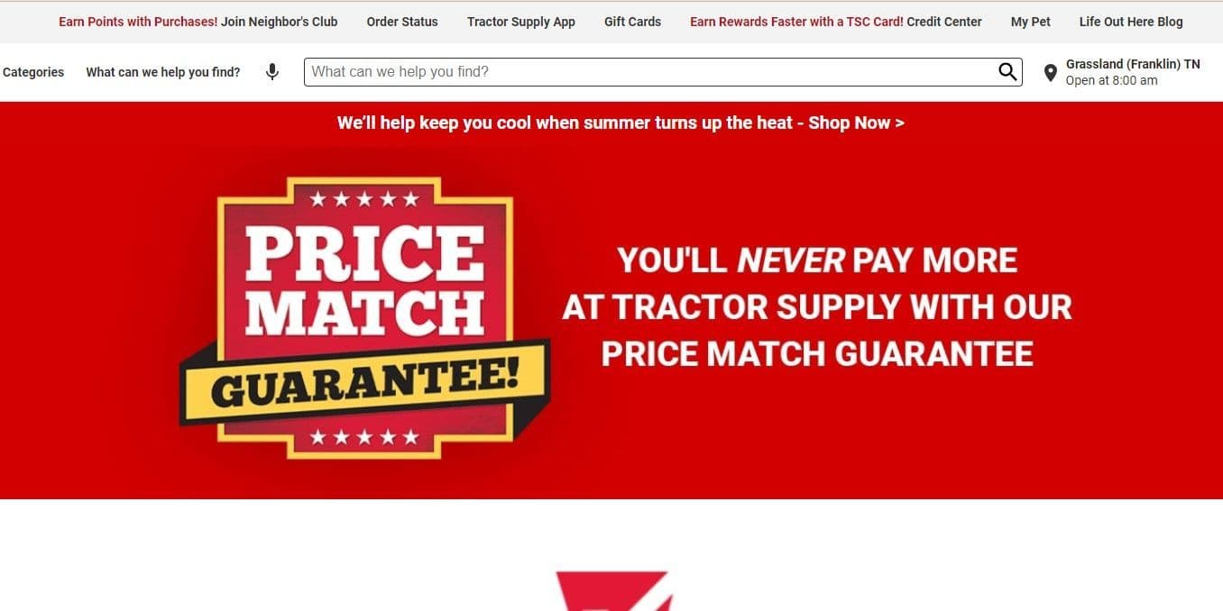 Does Tractor Supply Price Match?