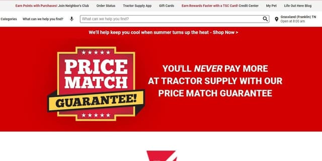 Does Tractor Supply Price Match?