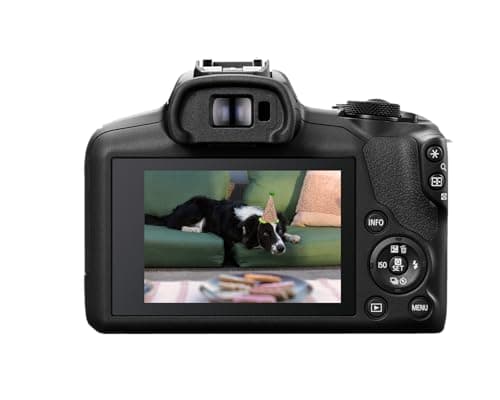 Canon EOS R100 Mirrorless Camera RF-S18-45mm F4.5-6.3 is STM Lens Kit, 24.1 Megapixel CMOS (APS-C) Sensor, 4K Video, RF Mount, Black