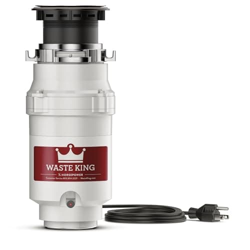 Waste King Garbage Disposal for Kitchen Sink with Power Cord, L-1001