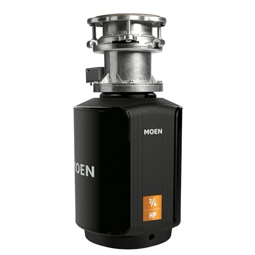 Moen Host Series Disposer with Control Activation 3/4 HP Garbage Disposal with Sound Reduction, Power Cord Included, GXB75C