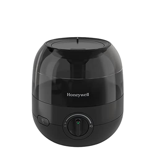 Honeywell HUL525BC Mini Mist™ Ultrasonic Cool Mist Humidifier, Black, with Essential Oil Tray, Variable Output Control, Auto Shut-off, Ultra Quiet Operation, Directional Mist Outlet, Cool Visible Mist