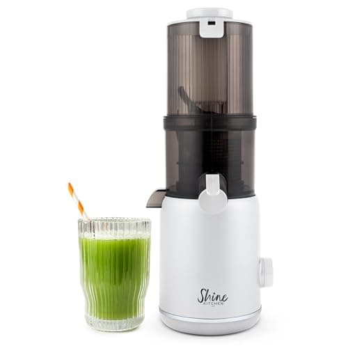 Shine Multi-Batch Compact Cold Press Juicer SMB-1, Hands-Free, Hopper Continuous Feed, Portable