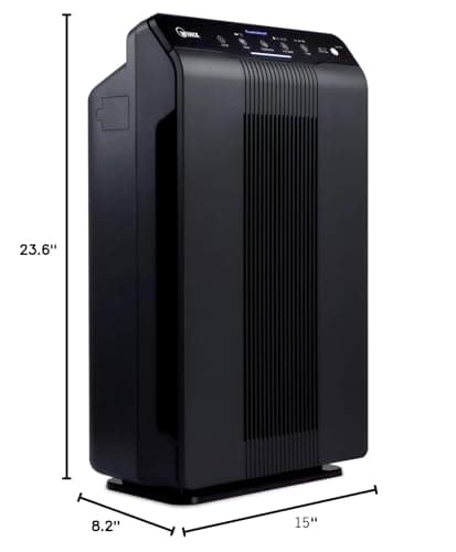 Winix 5500-2 Air Purifier with True HEPA, PlasmaWave and Odor Reducing Washable AOC Carbon Filter Medium