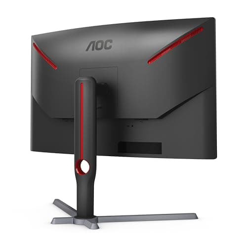 AOC CQ27G3Z 27" Curved Gaming Monitor, QHD 2K 2560x1440, 1000R VA, 240Hz 0.5ms, FreeSync Premium, Height Adjustable Stand, Xbox PS5 Switch, 3-Year Zero-Bright-dot,Black
