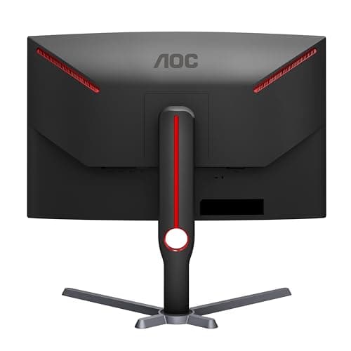 AOC CQ27G3Z 27" Curved Gaming Monitor, QHD 2K 2560x1440, 1000R VA, 240Hz 0.5ms, FreeSync Premium, Height Adjustable Stand, Xbox PS5 Switch, 3-Year Zero-Bright-dot,Black