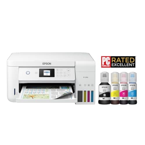 Epson EcoTank ET-2760 Wireless Color All-in-One Cartridge-Free Supertank Printer with Scanner and Copier