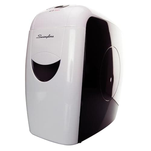 GBC Paper Shredder, 7 Sheet Capacity, Super Cross-Cut, 1 User, Personal, style+ (1758581), White/Black