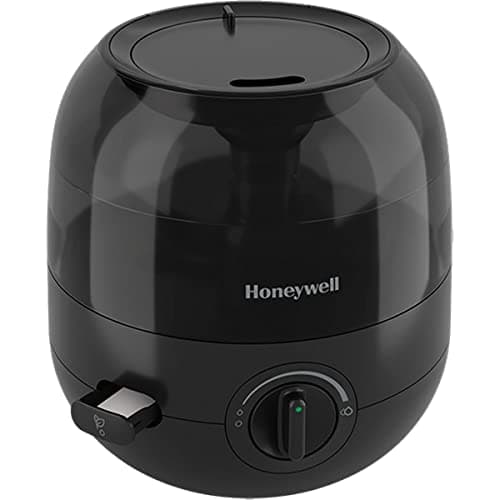 Honeywell HUL525BC Mini Mist™ Ultrasonic Cool Mist Humidifier, Black, with Essential Oil Tray, Variable Output Control, Auto Shut-off, Ultra Quiet Operation, Directional Mist Outlet, Cool Visible Mist