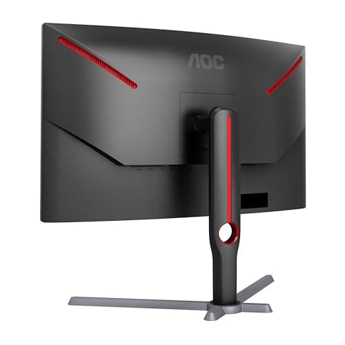AOC CQ27G3Z 27" Curved Gaming Monitor, QHD 2K 2560x1440, 1000R VA, 240Hz 0.5ms, FreeSync Premium, Height Adjustable Stand, Xbox PS5 Switch, 3-Year Zero-Bright-dot,Black