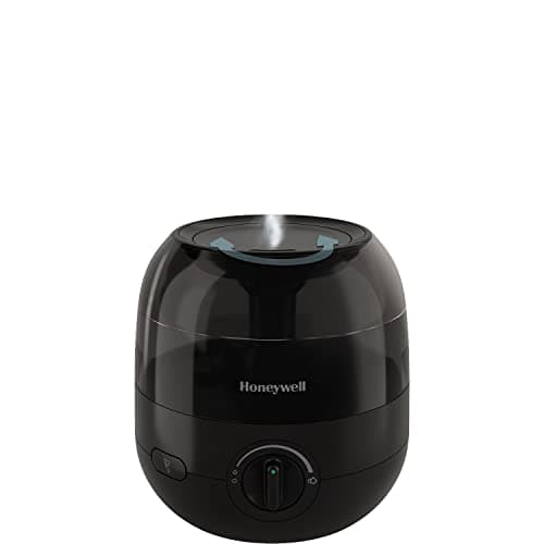 Honeywell HUL525BC Mini Mist™ Ultrasonic Cool Mist Humidifier, Black, with Essential Oil Tray, Variable Output Control, Auto Shut-off, Ultra Quiet Operation, Directional Mist Outlet, Cool Visible Mist
