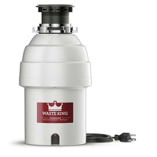 Waste King Garbage Disposal for Kitchen Sink with Power Cord, Food Waste Disposer, L-8000