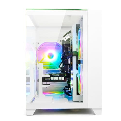 LXZ Gaming PC Desktop Core I5-13400F 6 core, RTX 4060 8G, 32G DDR4 RAM, 1TB NVME SSD, Prebuilt Tower Computer for Gaming, Home and Office (White)