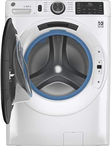 GE GFW550SSNWW 28" Front Load Washer with 4.8 cu. ft. Capacity UltraFresh Vent System with OdorBlock Microban Antimicrobial Technology and Built-in WiFi in White