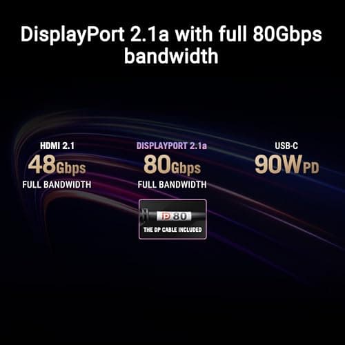 ASUS ROG Swift 27” 4K QD-OLED Gaming Monitor (PG27UCDM) - 240Hz, 0.03ms, Custom Heatsink, Neo Proximity Sensor, G-SYNC Compatible, 99% DCI-P3, True 10-bit color, DisplayPort 2.1a UHBR20, 3 yr warranty