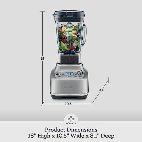 Breville BBL920BSS Super Q Commercial-Grade Home Blender, Brushed Stainless Steel