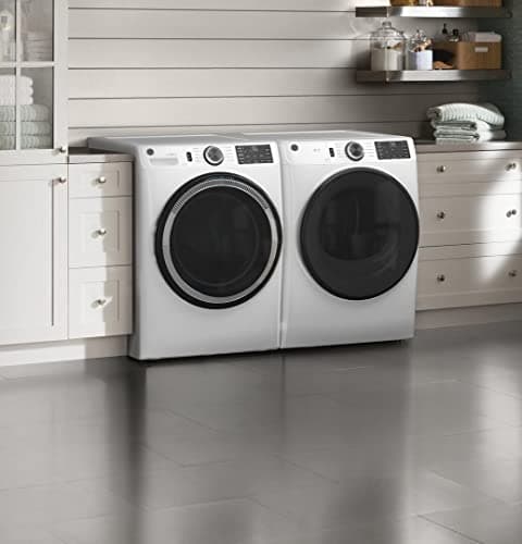 GE GFW550SSNWW 28" Front Load Washer with 4.8 cu. ft. Capacity UltraFresh Vent System with OdorBlock Microban Antimicrobial Technology and Built-in WiFi in White