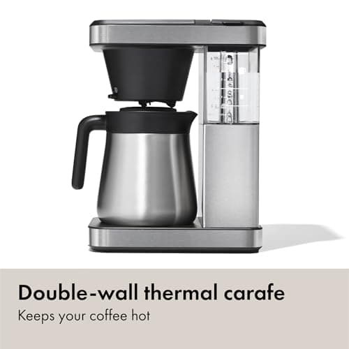 OXO Brew 8-Cup Coffee Maker - Single-Serve & Carafe, Thermal Stainless Steel, SCA Certified