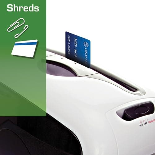 GBC Paper Shredder, 7 Sheet Capacity, Super Cross-Cut, 1 User, Personal, style+ (1758581), White/Black