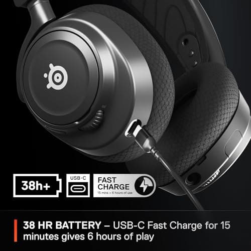 SteelSeries Arctis Nova 7 Wireless Multi-Platform Gaming Headset — Neodymium Magnetic Drivers — 2.4GHz + Mixable Bluetooth — 38Hr USB-C Battery — ClearCast Gen2 AI Mic — PC, PS5, Switch, VR, Mobile