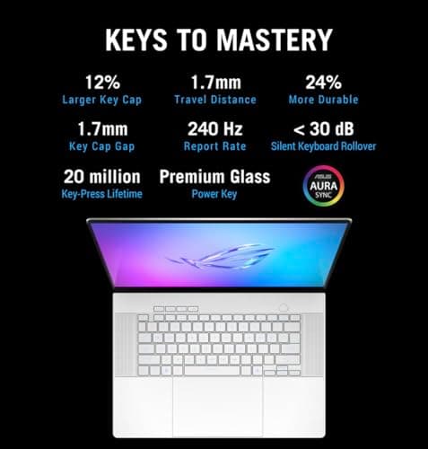 ASUS ROG Zephyrus G16 Laptop 16.0" 240Hz WQXGA Display (Intel Ultra 9-285H, GeForce RTX™ 5070 Ti 12GB, 32GB LPDDR5X, 2x4TB SSD R0 (8TB), RGB KB, Thunderbolt 4, Win 11 Pro) w/DKZ USB Port Expander