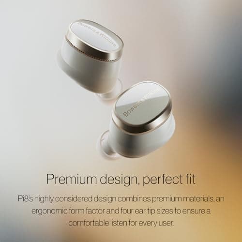 Bowers & Wilkins Pi8 Wireless Earbuds (Midnight Blue), in-Ear Bluetooth Earphones with Qualcomm Chipset & aptX Lossless, Active Noise Cancelling Earbuds, 3 Built-in Mics, 15-Min Quick Charging