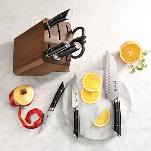 Cangshan HELENA Series German Steel Forged Knife Block Set (8-Piece, Black)