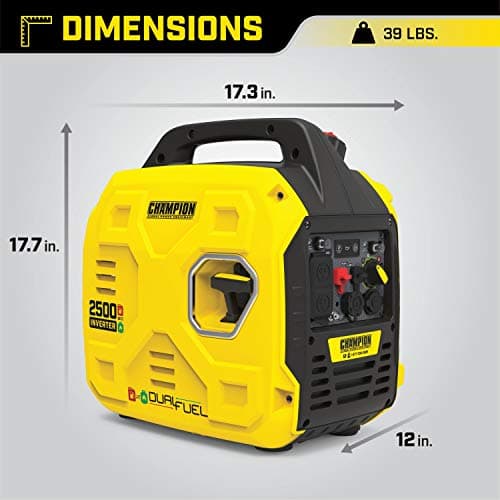 Champion Power Equipment 2500-Watt Ultralight Portable Dual Fuel Inverter Generator