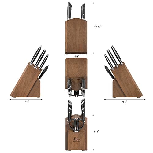 Cangshan HELENA Series German Steel Forged Knife Block Set (8-Piece, Black)