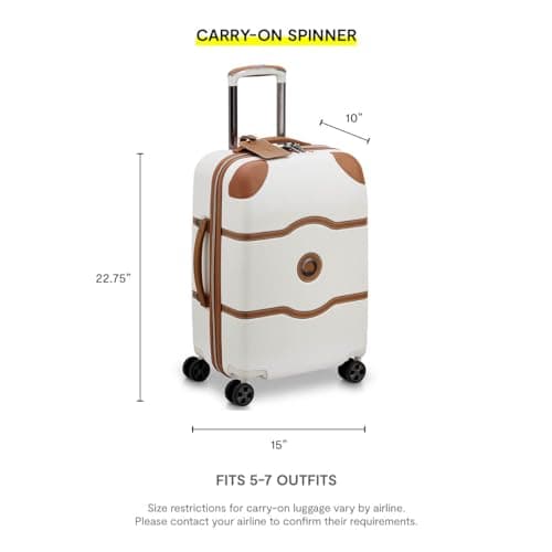 DELSEY PARIS Chatelet Air 2.0 Hardside Luggage with Spinner Wheels, Angora, Carry on 20 Inch