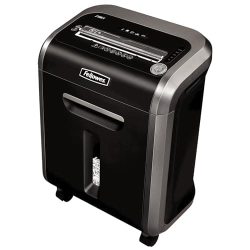 Fellowes ‎Powershred 79Ci 16-Sheet 100% Jam-Proof Heavy Duty Crosscut Paper Shredder Machine for Office and Home, Black/Dark Silver 3227919