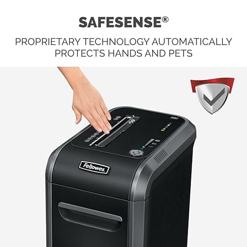 Fellowes Powershred 99Ci 18-Sheet 100% Jam-Proof Heavy Duty Crosscut Paper Shredder Machine for Office and Home, Black/Gray 3229904