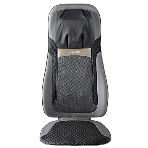 Homedics Back Massager with Heat, Shiatsu Elite II Heated Neck and Back Massage Cushion. 3 Different Massage Styles and 3 Massage Zones. Comes with Controller and Chair Straps