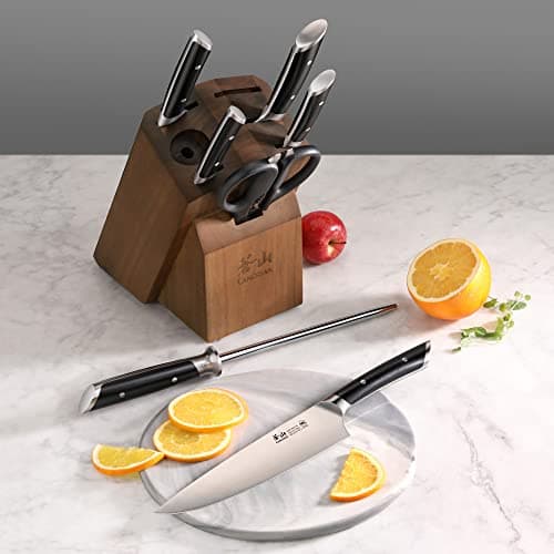 Cangshan HELENA Series German Steel Forged Knife Block Set (8-Piece, Black)