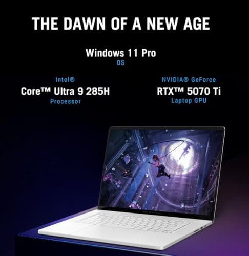 ASUS ROG Zephyrus G16 Laptop 16.0" 240Hz WQXGA Display (Intel Ultra 9-285H, GeForce RTX™ 5070 Ti 12GB, 32GB LPDDR5X, 2x4TB SSD R0 (8TB), RGB KB, Thunderbolt 4, Win 11 Pro) w/DKZ USB Port Expander