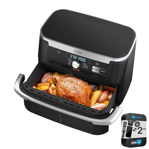 Ninja Foodi 11 Quart 7-in-1 MegaZone XL FlexBasket Air Fryer, Basket Divider for Full Meals, Air Fry, Roast, Grey (Renewed)
