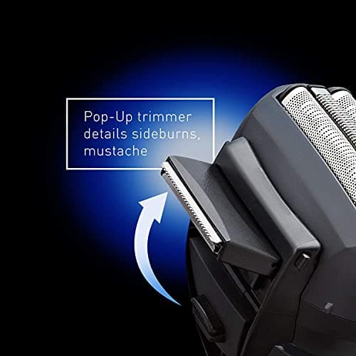 Panasonic Hybrid Wet Dry Shaver, Trimmer & Detailer with Two Adjustable Trim Attachments, Pop-up Precision Detail Trimmer & Shave Sensor Technology, Cordless Razor for Men, ES-LL41-K, Black