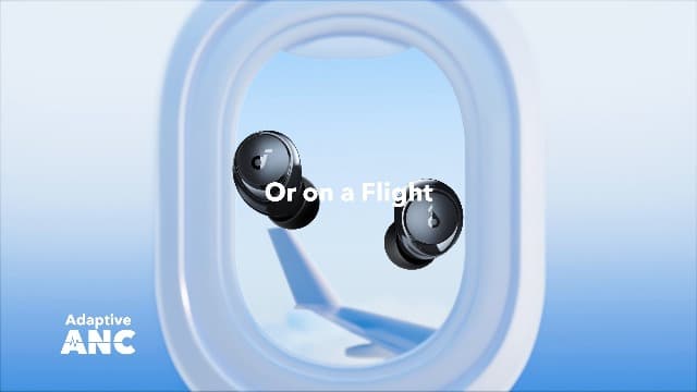 Soundcore by Anker Space A40 Adaptive Active Noise Cancelling Wireless Earbuds, Reduce Noise by Up to 98%, Ultra Long 50H Playtime, 10H Single Playtime, Hi-Res Sound, Comfortable Fit, Wireless Charge