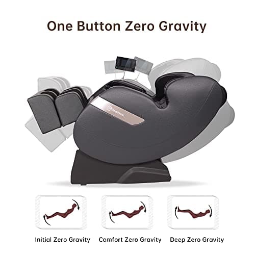 Real Relax 2025 Full Body Massage Chair of Dual-core S Track,Shiatsu Massage Recliner of Zero Gravity with APP and LCD Control,Lower Back and Calf Heating,Bluetooth,Home or Office Use,Black