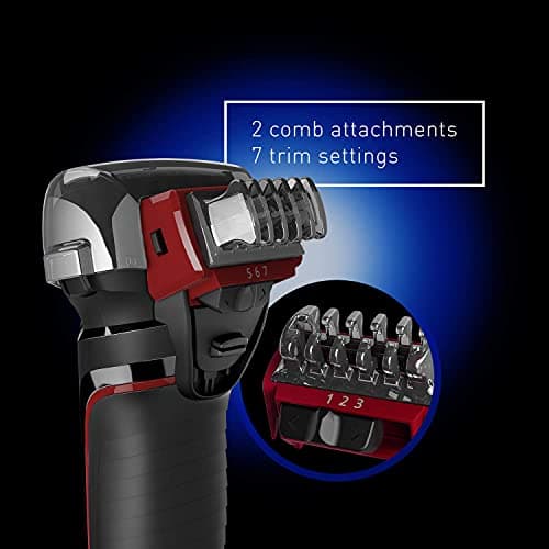 Panasonic Hybrid Wet Dry Shaver, Trimmer & Detailer with Two Adjustable Trim Attachments, Pop-up Precision Detail Trimmer & Shave Sensor Technology, Cordless Razor for Men, ES-LL41-K, Black