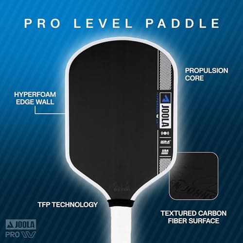 JOOLA Pro IV Pickleball Paddles – Raw Carbon Fiber Surface – Perseus, Hyperion, Scorpeus & Magnus Shapes – 14mm/16mm – Tech Flex Power – Propulsion Core – Wide or Elongated – UPA-A and USAP Approved