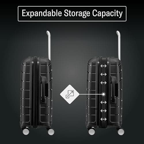Samsonite Freeform 23-Inch Hardside Carry-On Luggage with Spinner Wheels - Hardshell Carry-On Suitcase - TSA, Airline-Approved - Expandable Hard Shell, Smooth Rolling Wheels for Lightweight Travel.