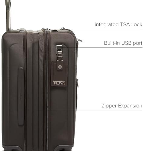 TUMI - Alpha International Dual Access 4-Wheeled Carry-on - Expandable, Durable and Compact Luggage with Removable Garment Bag