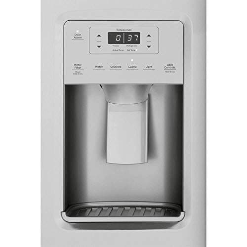 GE GSS25IYNFS 36" Side by Side Refrigerator with 25.14 cu. ft. Total Capacity Showcase LED Lighting and Hidden Hinge in Stainless Steel