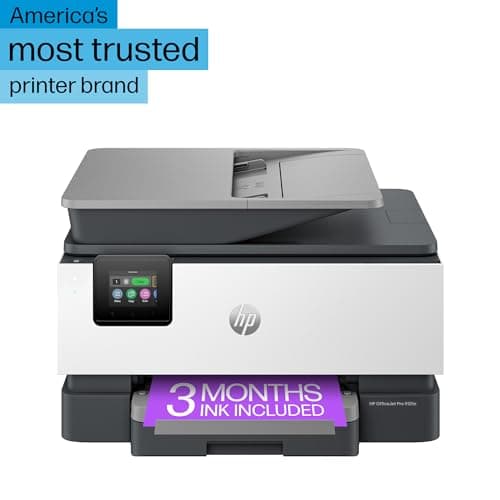 HP OfficeJet Pro 9125e All-in-One Printer, Color, Printer-for-Small Medium Business, Print, Copy, scan, fax,Touchscreen; Smart Advance Scan, 3 month Instant Ink trial included