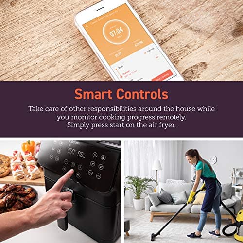 COSORI Air Fryer Pro Smart 5.8QT that Roast, Bake, 3-Way Control, 12-IN-1 Customizable Functions, Online Recipes, Detachable Basket, Works with Alexa & Google Assistant