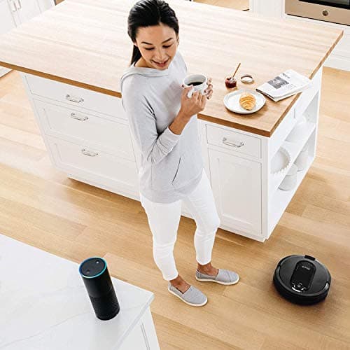 Shark RV1001AE IQ Robot Self-Empty XL, Robot Vacuum with IQ Navigation, Home Mapping, Self-Cleaning Brushroll, Wi-Fi Connected, Works with Alexa, Black