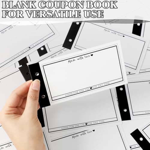 Personalized Coupon Book, 30 Blank Voucher Cards Booklet for All Occasions, Mothers Day Gifts for Mom, Unique Birthday Gifts for Boyfriend Wife Husband Girlfriend Best Friend