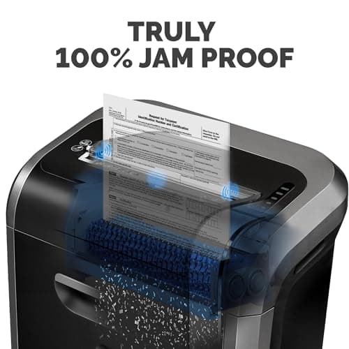 Fellowes ‎Powershred 79Ci 16-Sheet 100% Jam-Proof Heavy Duty Crosscut Paper Shredder Machine for Office and Home, Black/Dark Silver 3227919